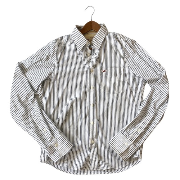 Hollister Striped Heavy Cotton Button Down Shirt - Picture 1 of 9